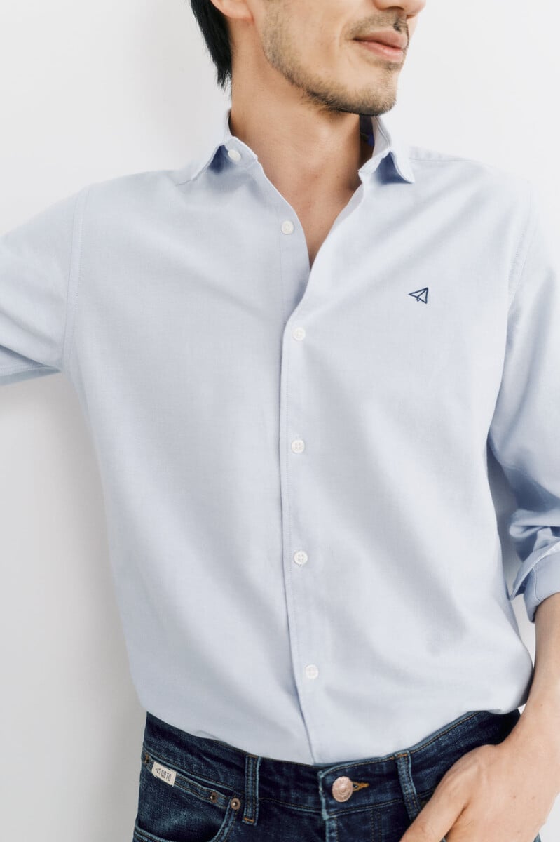 pedro del hierro Camisa oxford liso manga larga