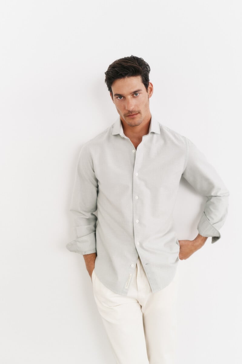 Pedro Del Hierro Camisa Oxford Liso Manga Larga