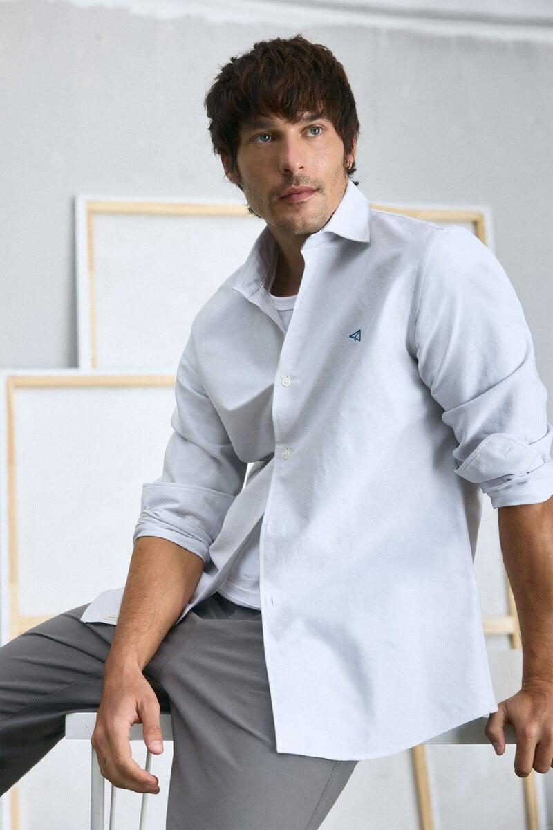 Pedro Del Hierro Camisa Oxford Liso Manga Larga