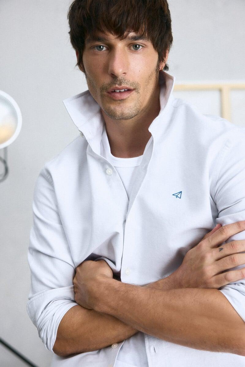 pedro del hierro Camisa oxford liso manga larga