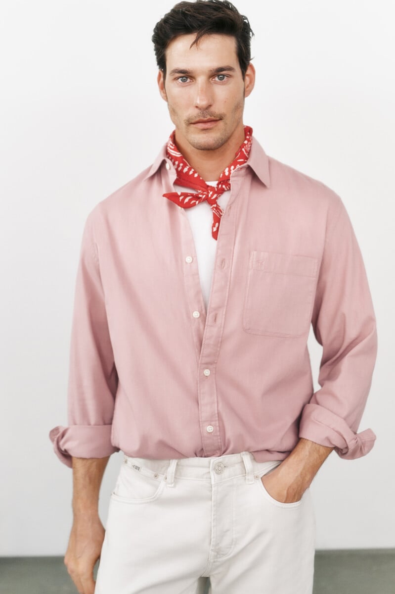 pedro del hierro Camisa oxford liso manga larga
