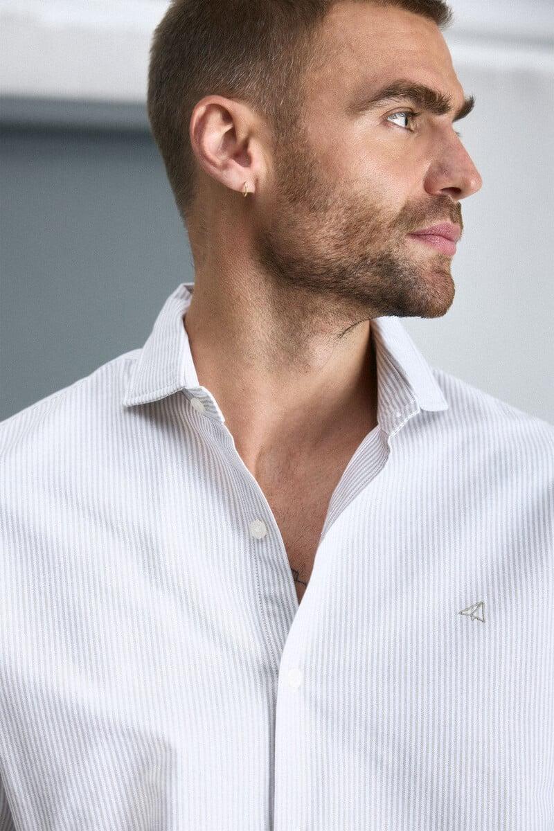 Pedro Del Hierro Camisa Oxford Rayas Manga Larga