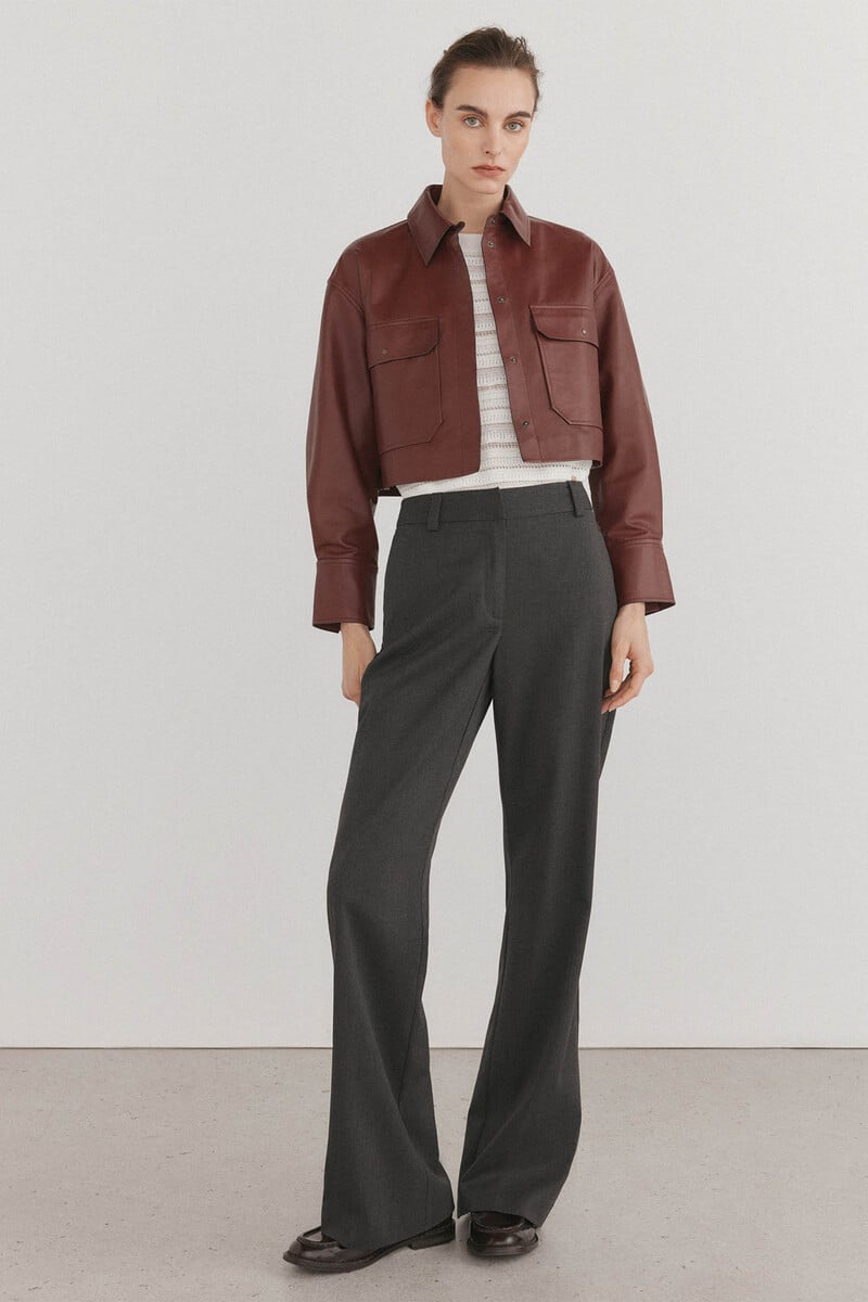 Pedro Del Hierro Camisa Piel Crop