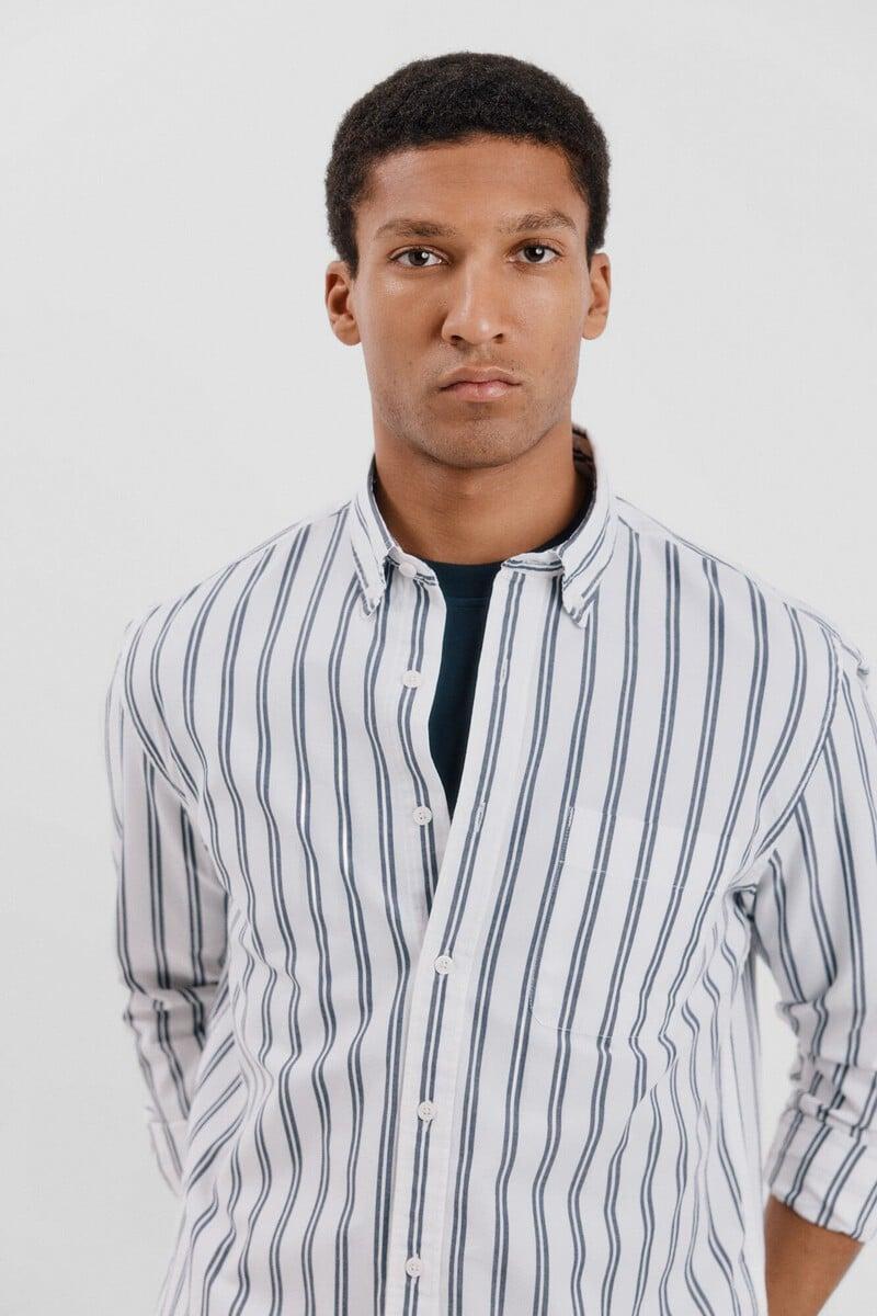 Pedro Del Hierro Camisa Popelín Rayas