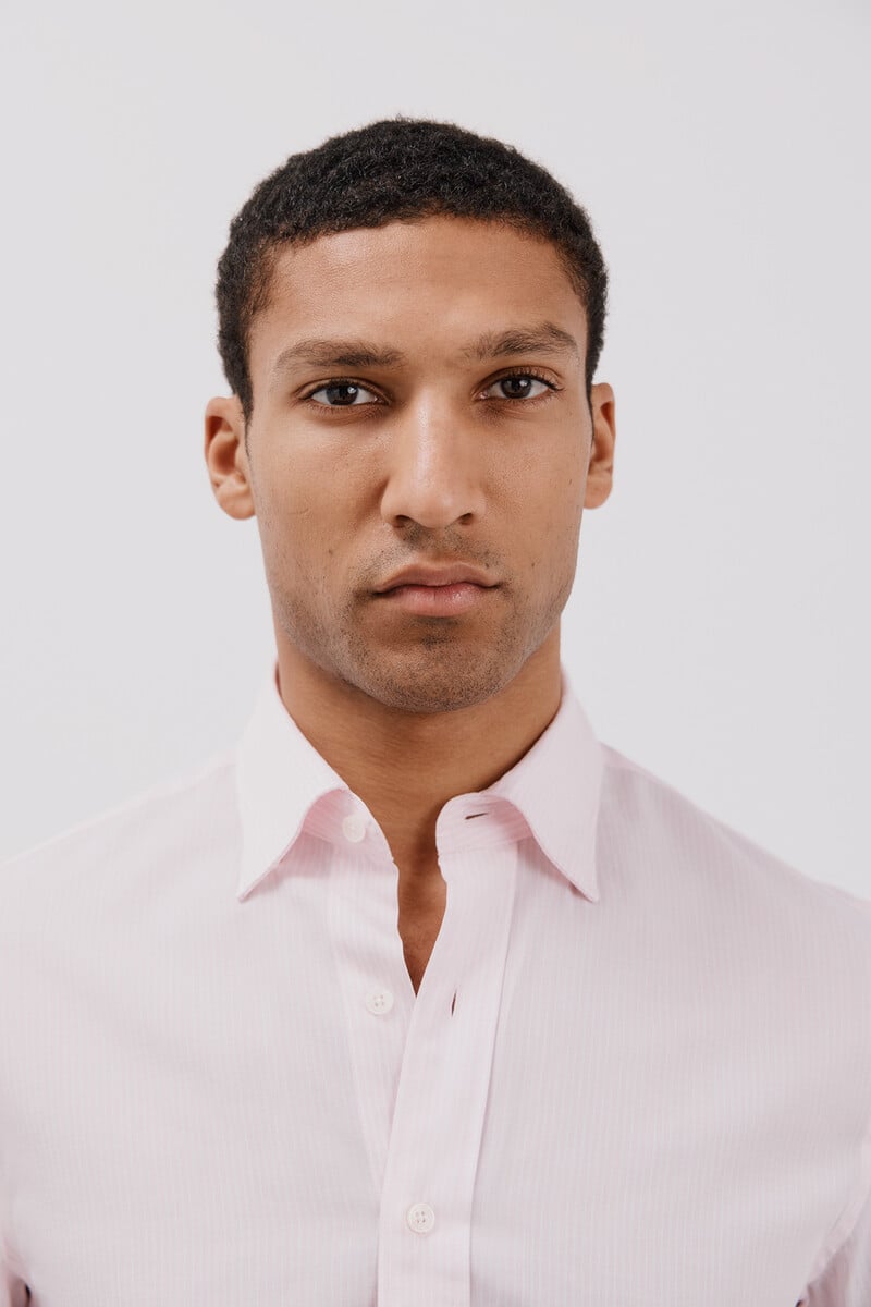 Pedro Del Hierro Camisa Rayas Algodón Tencel