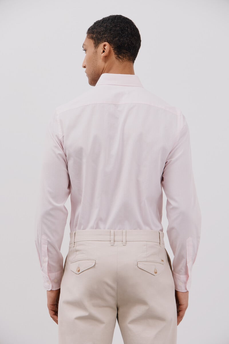 Pedro Del Hierro Camisa Rayas Algodón Tencel