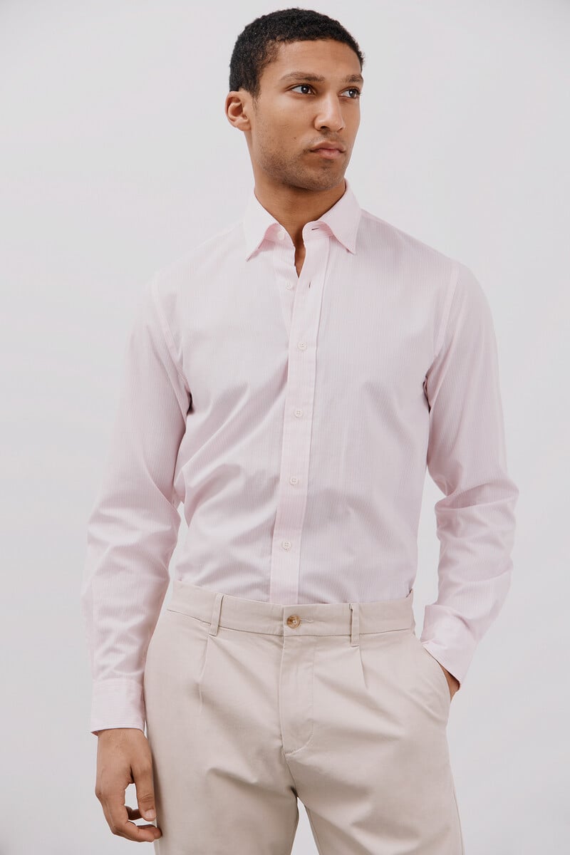 pedro del hierro Camisa rayas algodón tencel