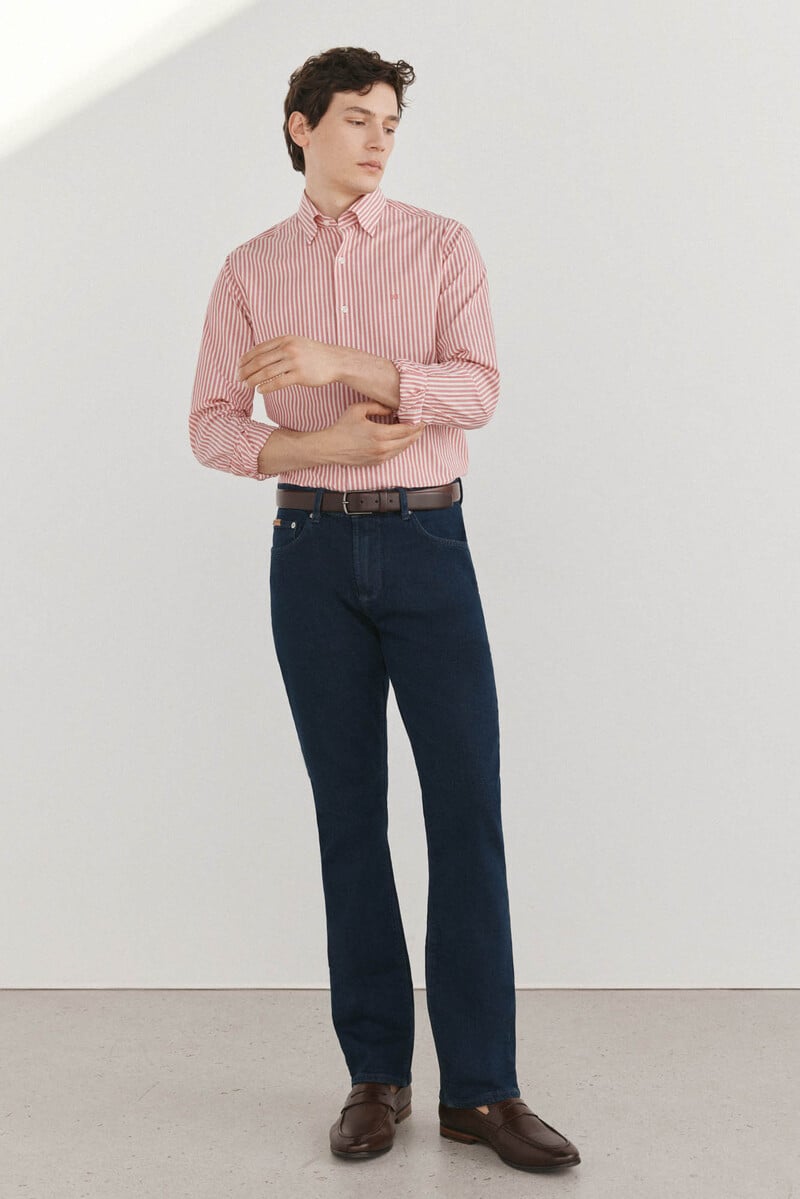 Pedro Del Hierro Camisa Rayas Popelín Slub