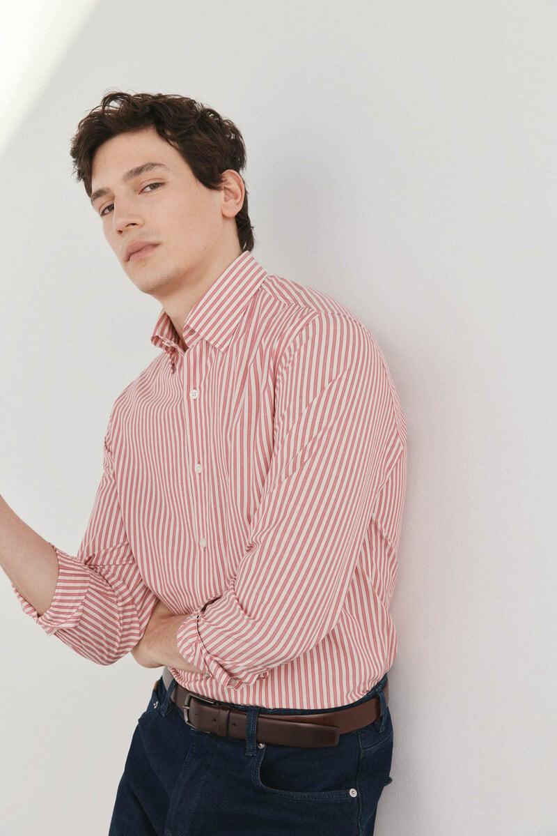 pedro del hierro Camisa rayas popelín slub