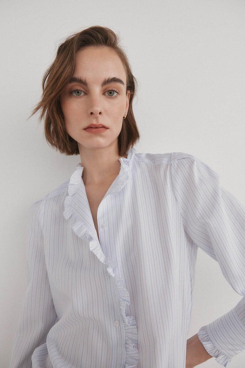 Pedro Del Hierro Camisa Romántica Con Volantes