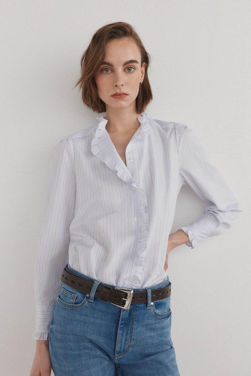 Pedro Del Hierro Camisa Romántica Con Volantes