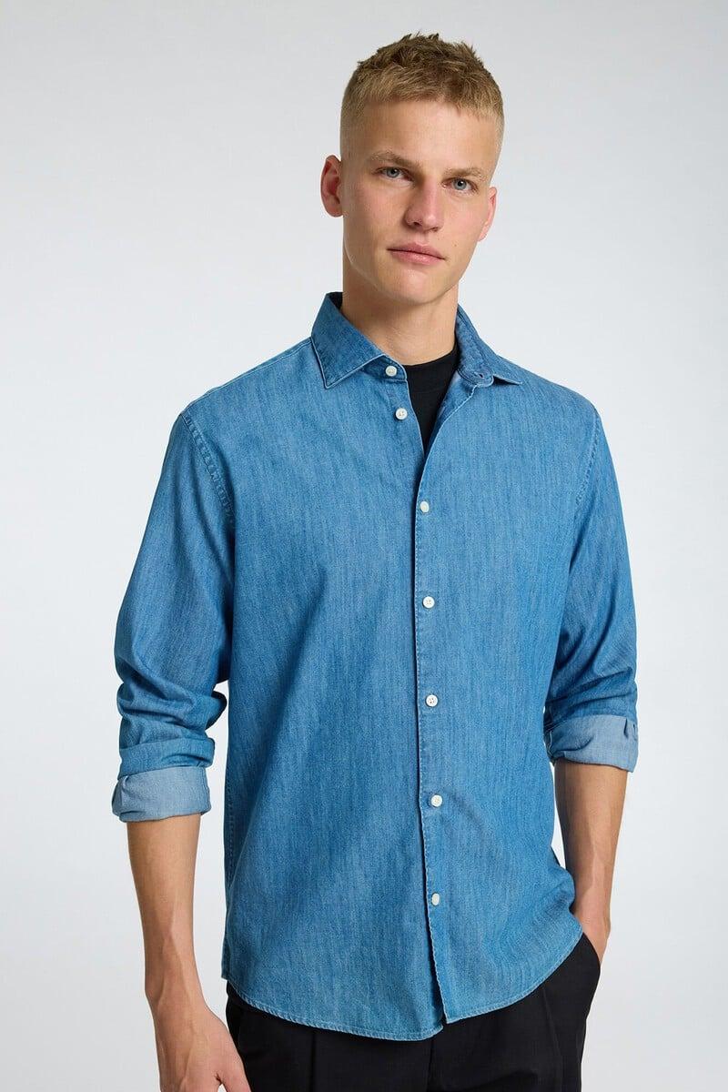 Pedro Del Hierro Camisa Vaquera De Manga Larga