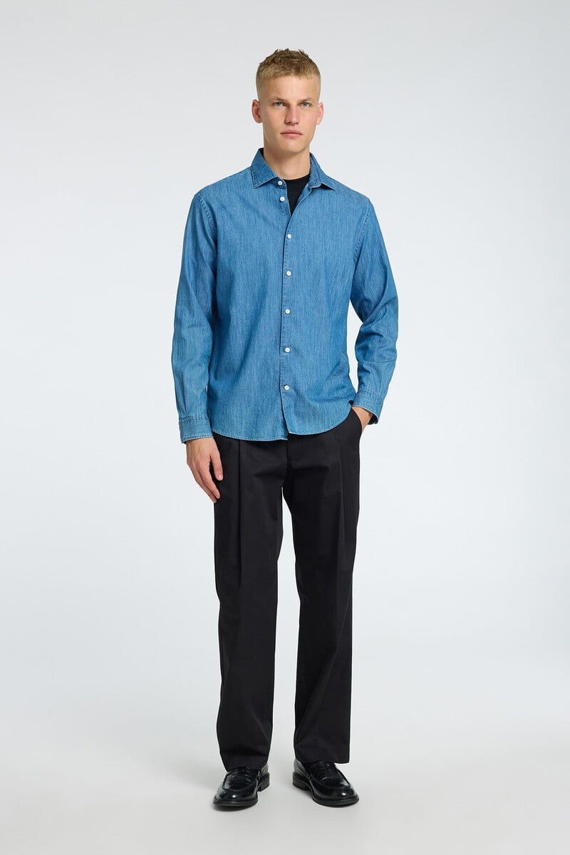 Pedro Del Hierro Camisa Vaquera De Manga Larga