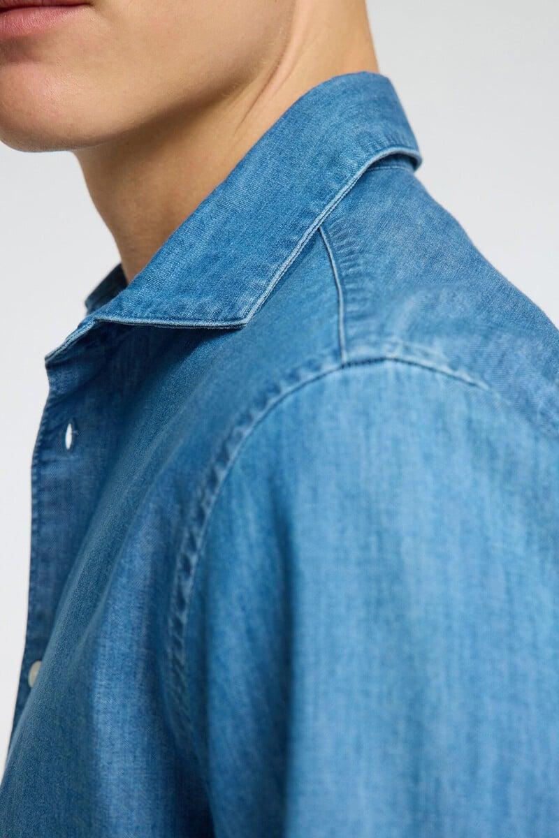 Pedro Del Hierro Camisa Vaquera De Manga Larga