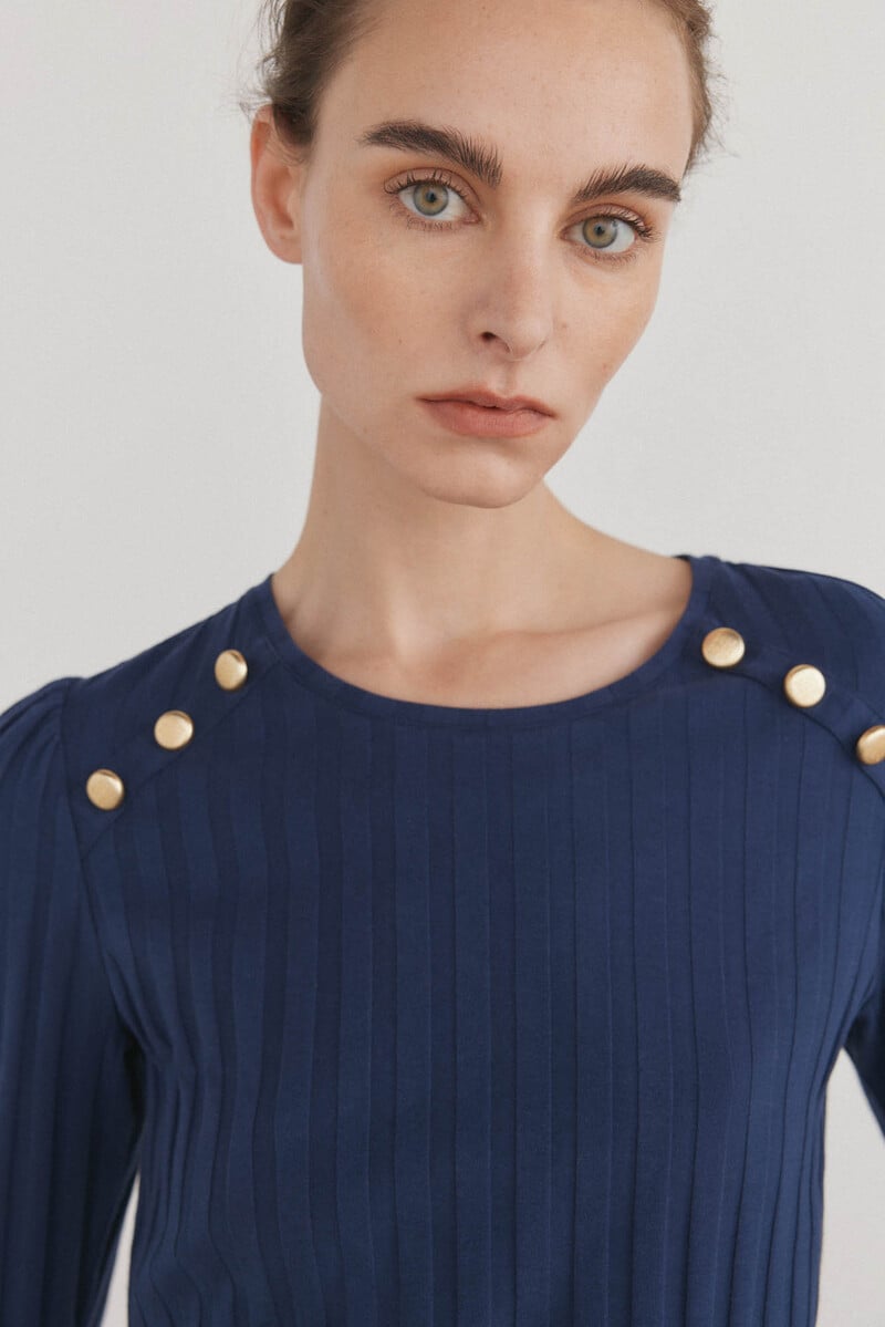 pedro del hierro Camiseta básica botones