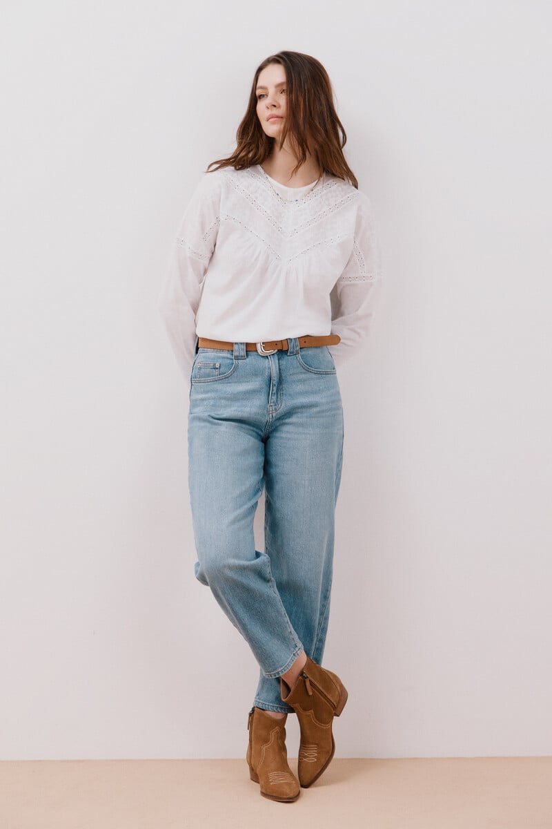 Pedro Del Hierro Camiseta Combinada Bordada