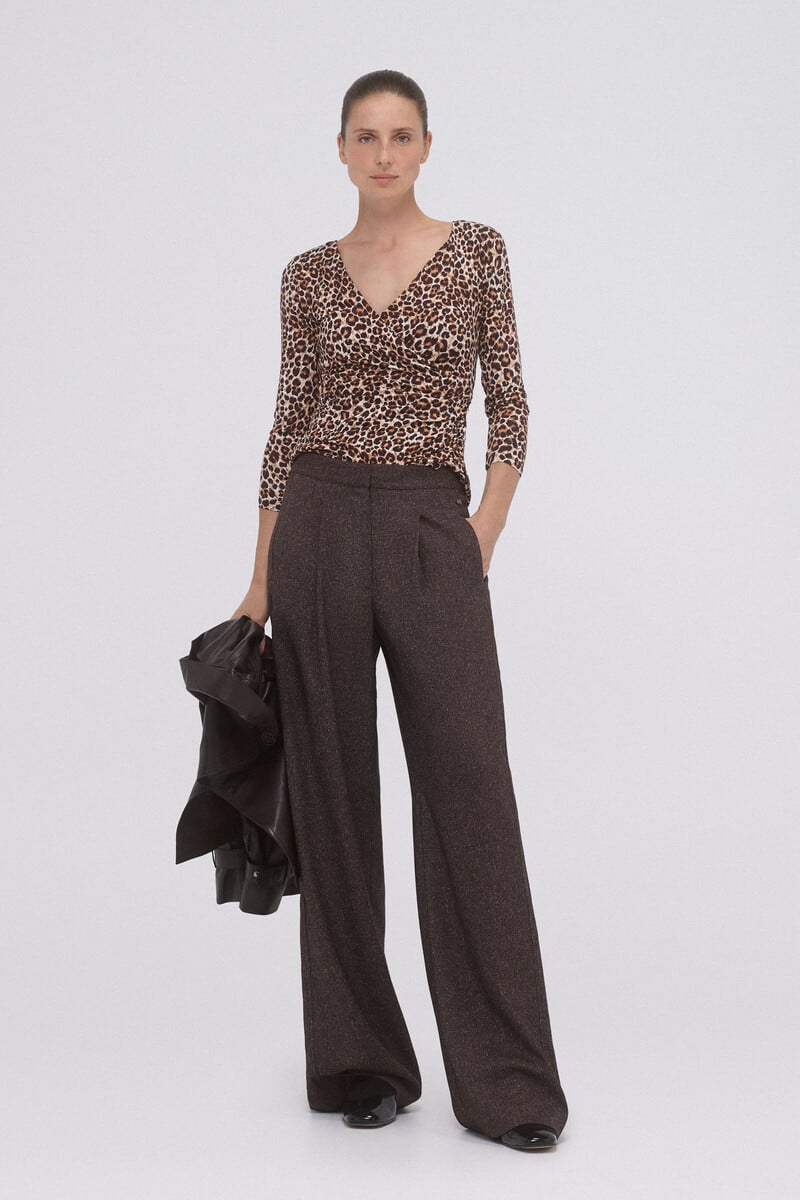 pedro del hierro Camiseta cruza estampado animal