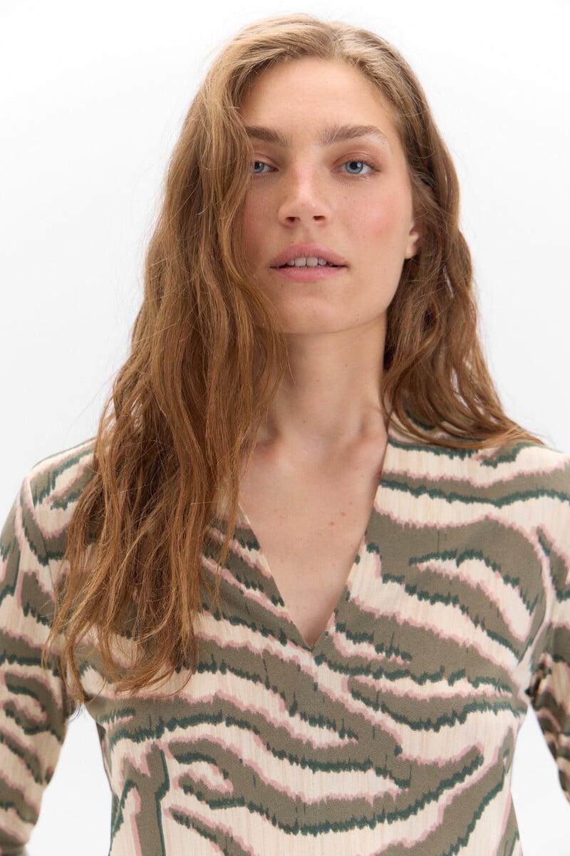 Pedro Del Hierro Camiseta Cuello Pico Fruncido