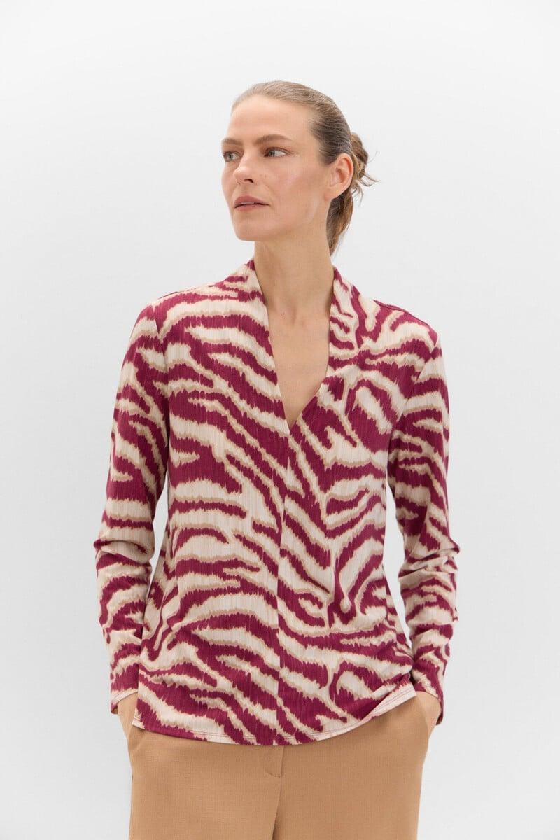 Pedro Del Hierro Camiseta Cuello Pico Fruncido