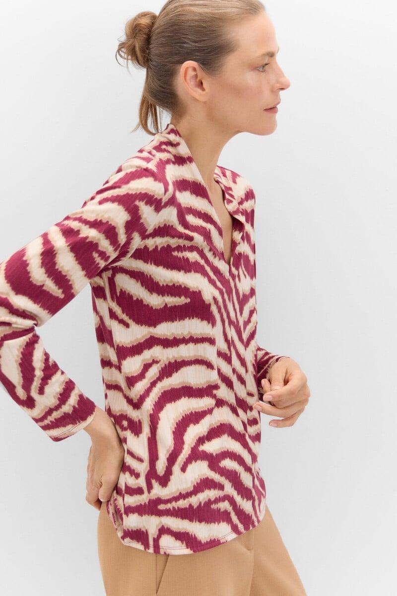 pedro del hierro Camiseta cuello pico fruncido