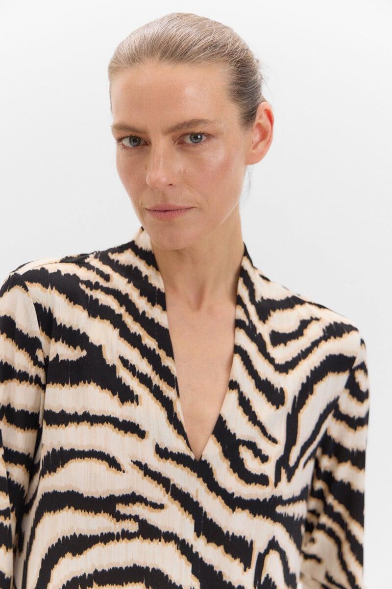 Pedro Del Hierro Camiseta Cuello Pico Fruncido