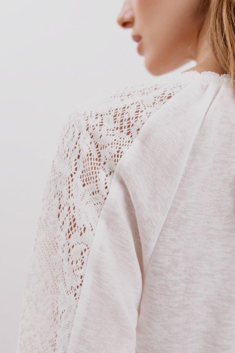 Pedro Del Hierro Camiseta Encaje Lateral Manga