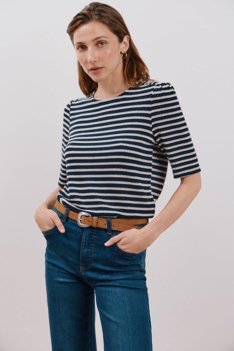 Pedro Del Hierro Camiseta Estructura Rayas