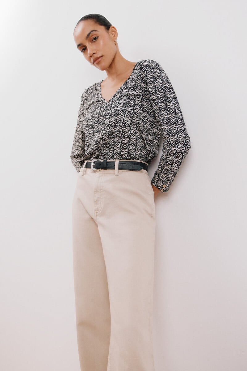 Pedro Del Hierro Camiseta Fluida Escote Pico