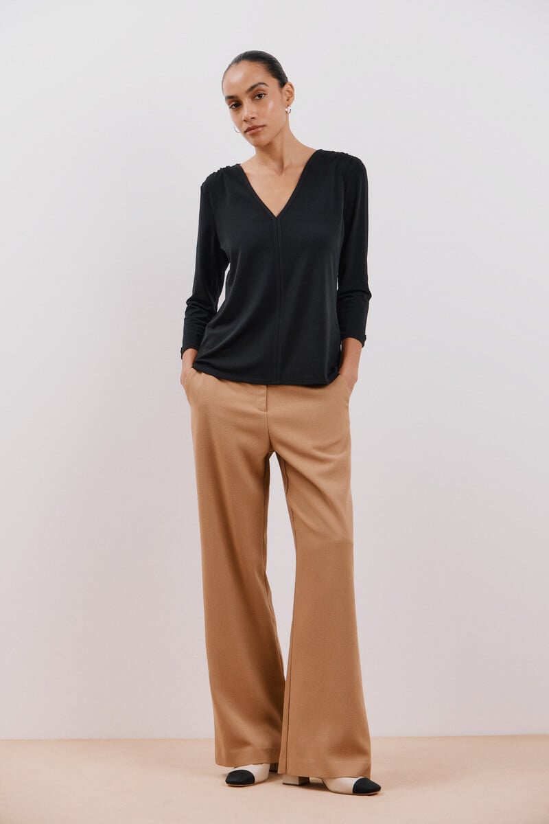 Pedro Del Hierro Camiseta Fluida Escote Pico