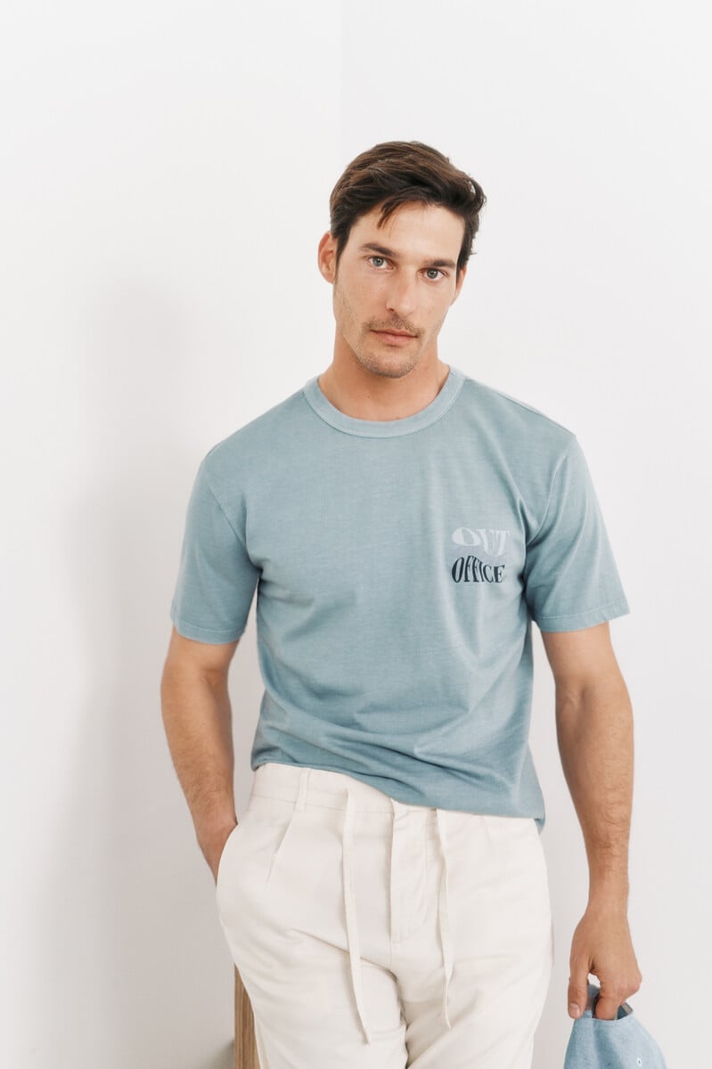 pedro del hierro Camiseta gráfica lavada OOTO