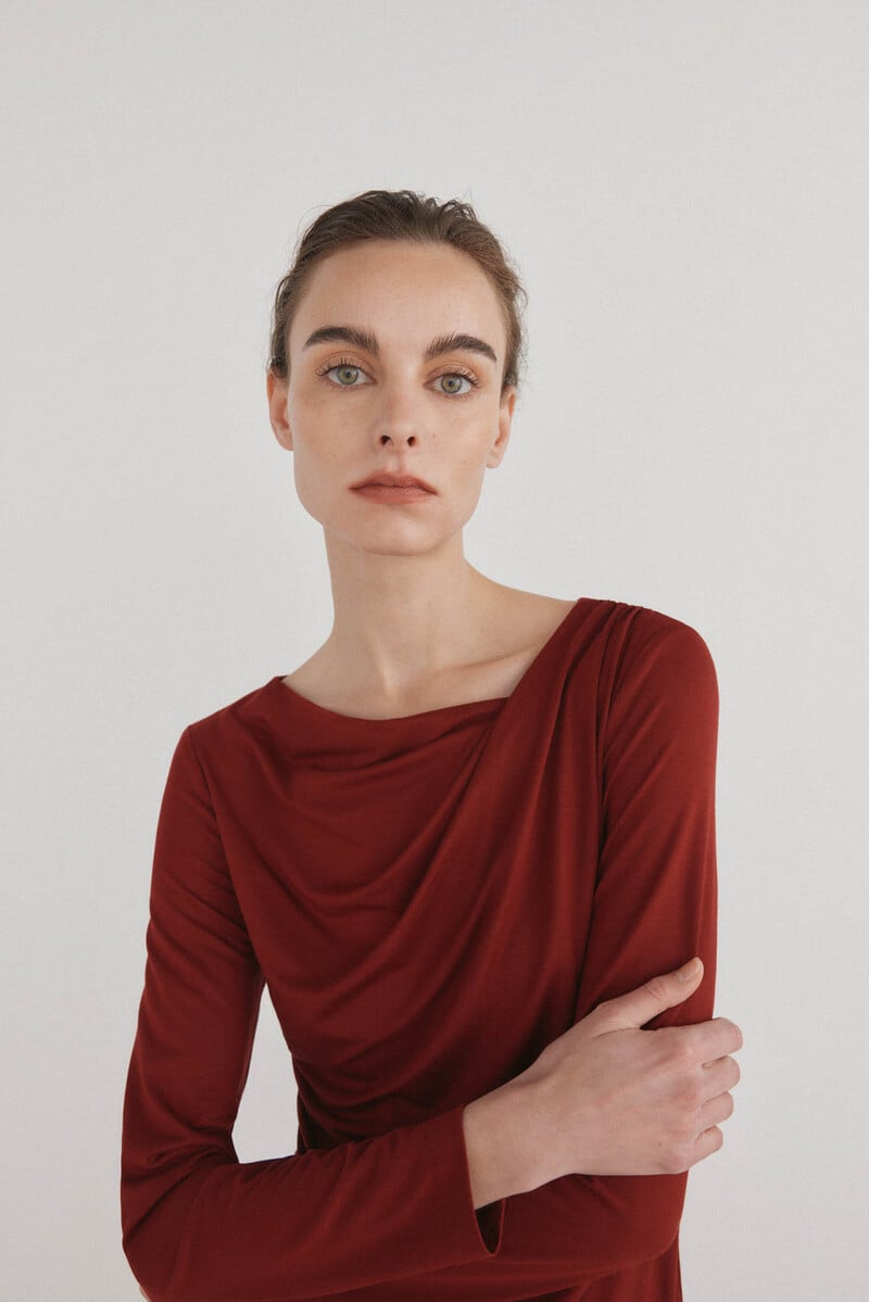 pedro del hierro Camiseta lisa frunces