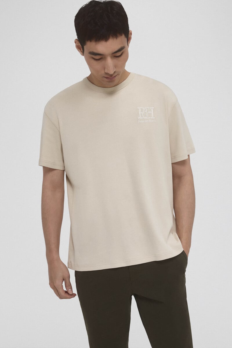 Pedro Del Hierro Camiseta Lisa Logo Bordado