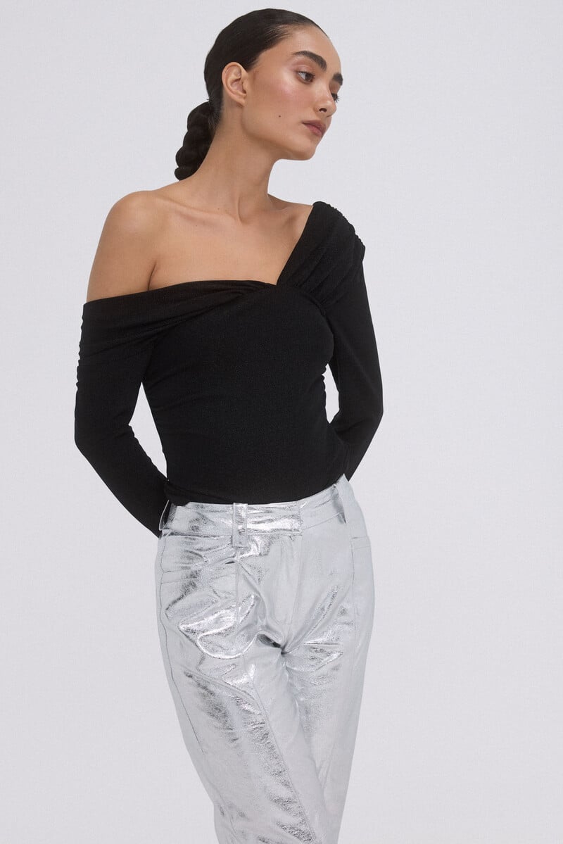 pedro del hierro Camiseta lurex frunces