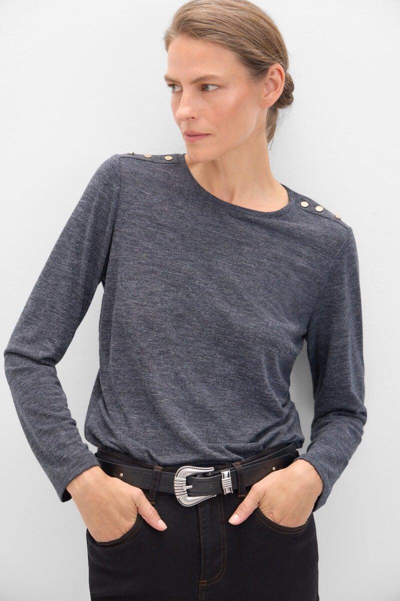 pedro del hierro Camiseta manga larga con botones