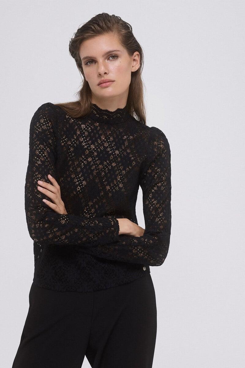 Pedro Del Hierro Camiseta Romántica Manga Larga