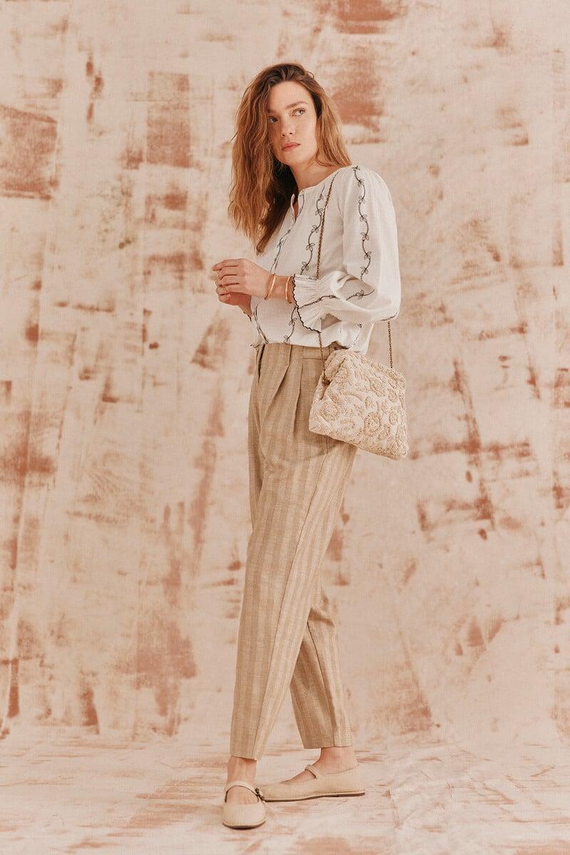 Pedro Del Hierro Carmen. Blusa Bordada