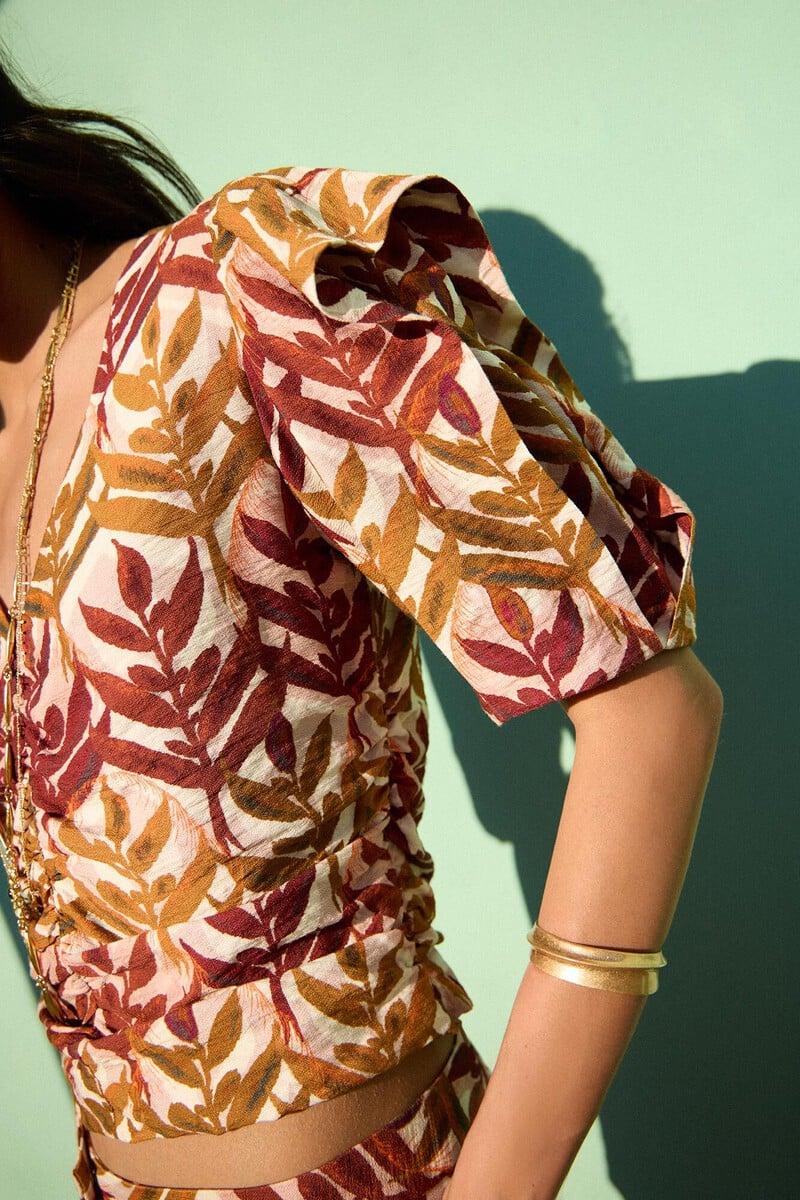 pedro del hierro Carmina. Top estampado