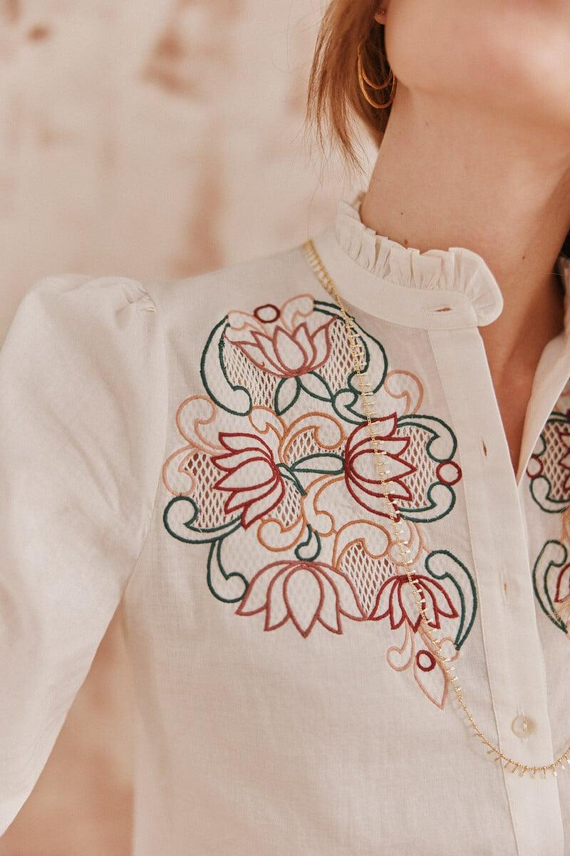 Pedro Del Hierro Casilda. Blusa Bordada