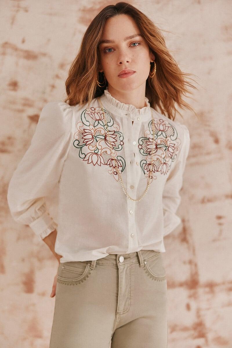 Pedro Del Hierro Casilda. Blusa Bordada