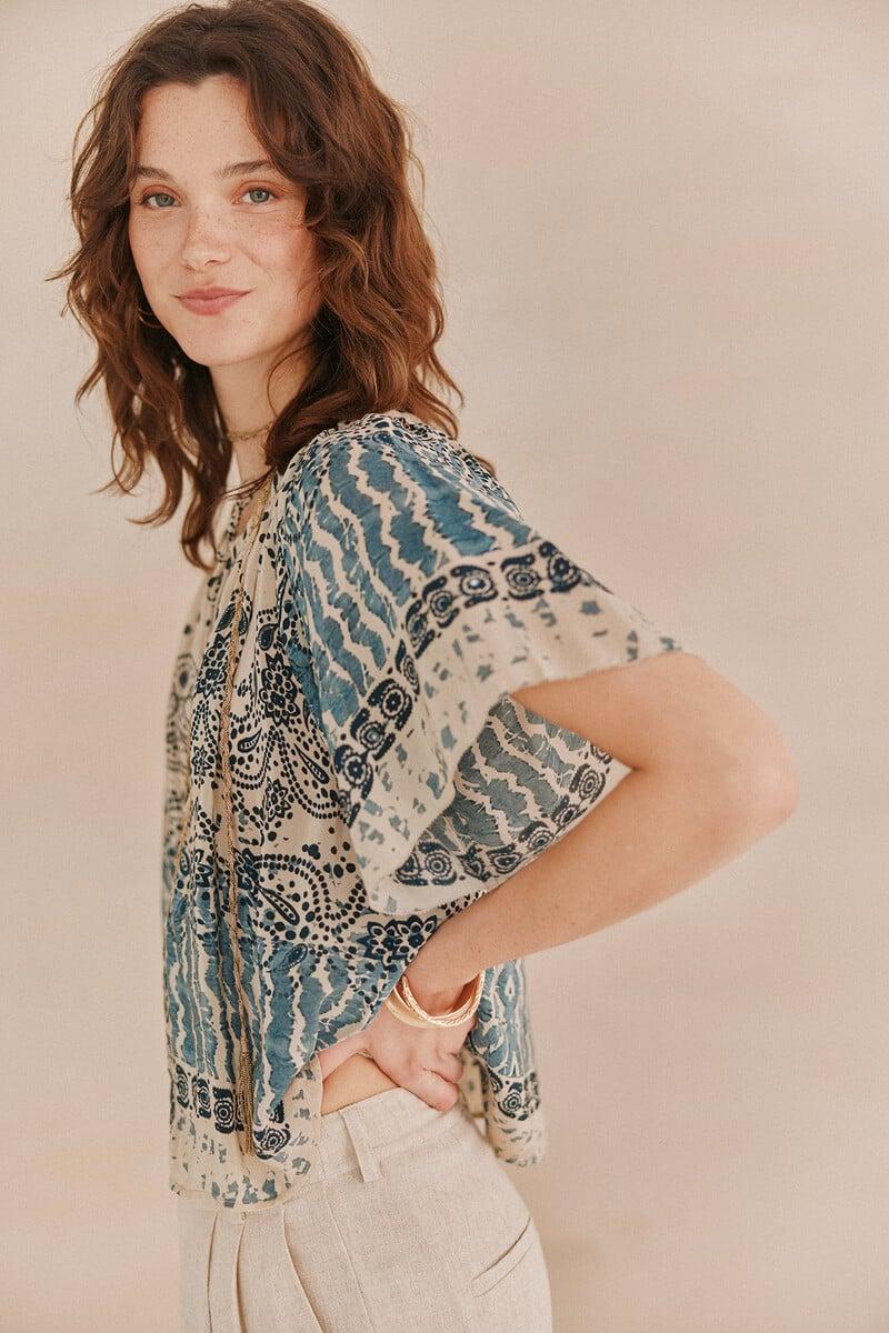 pedro del hierro Casiopea. Top estampado