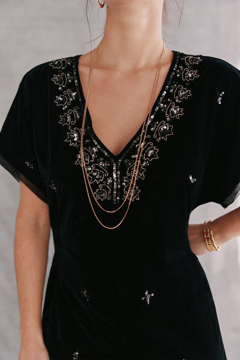 Pedro Del Hierro Catia. Vestido Bordado