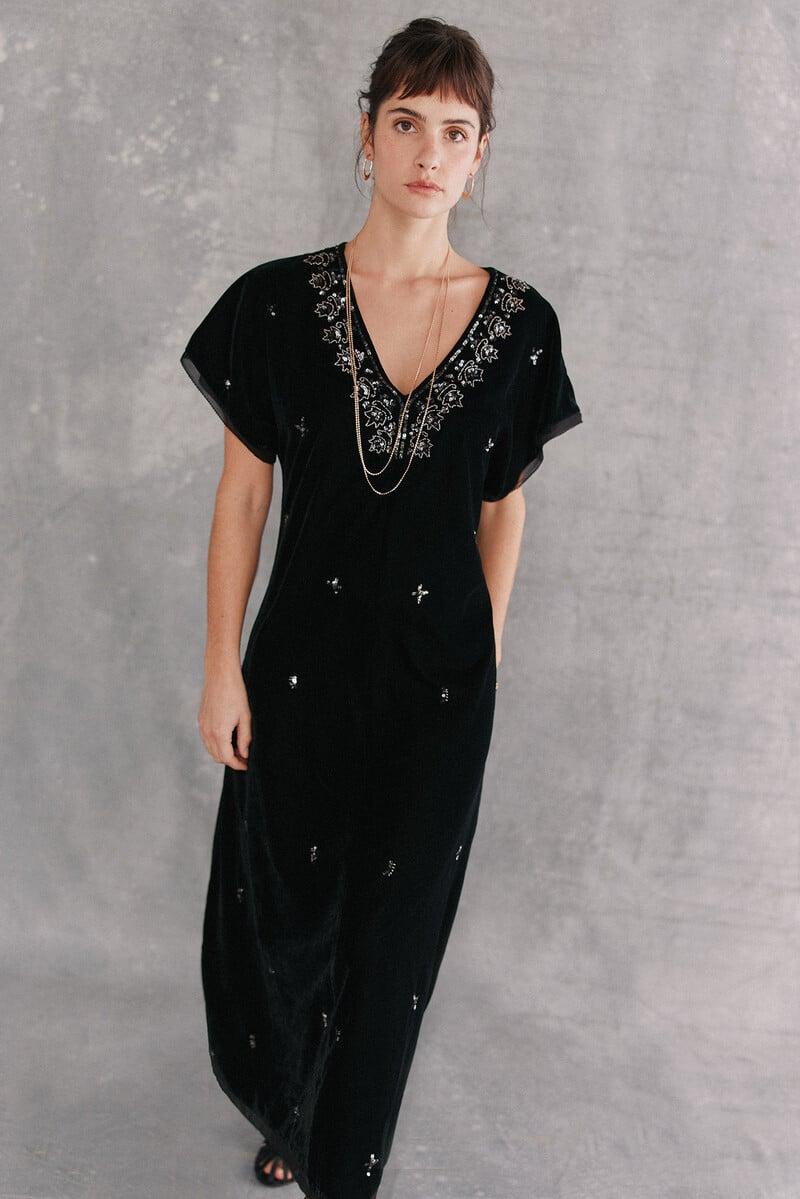 pedro del hierro Catia. Vestido bordado