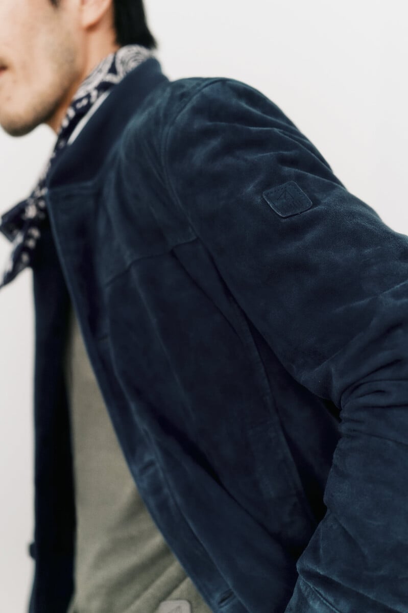 Pedro Del Hierro Cazadora Bomber Piel Ante