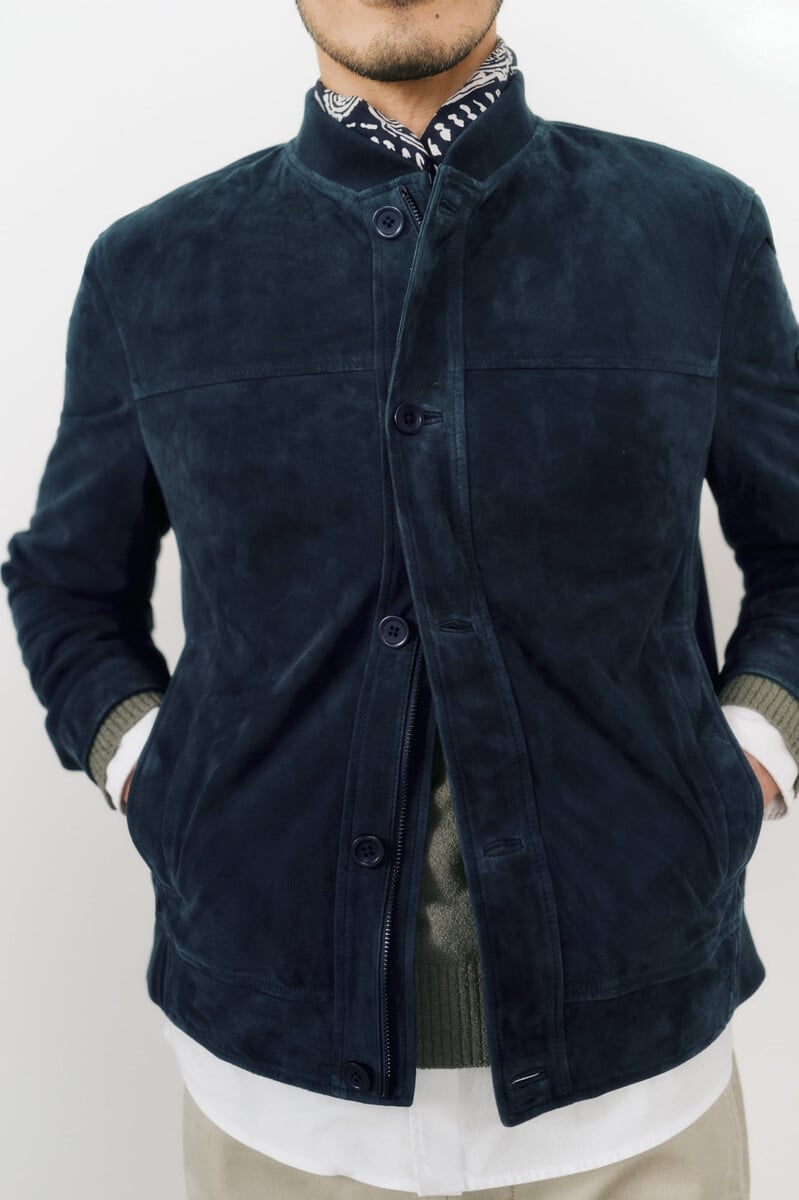 Pedro Del Hierro Cazadora Bomber Piel Ante