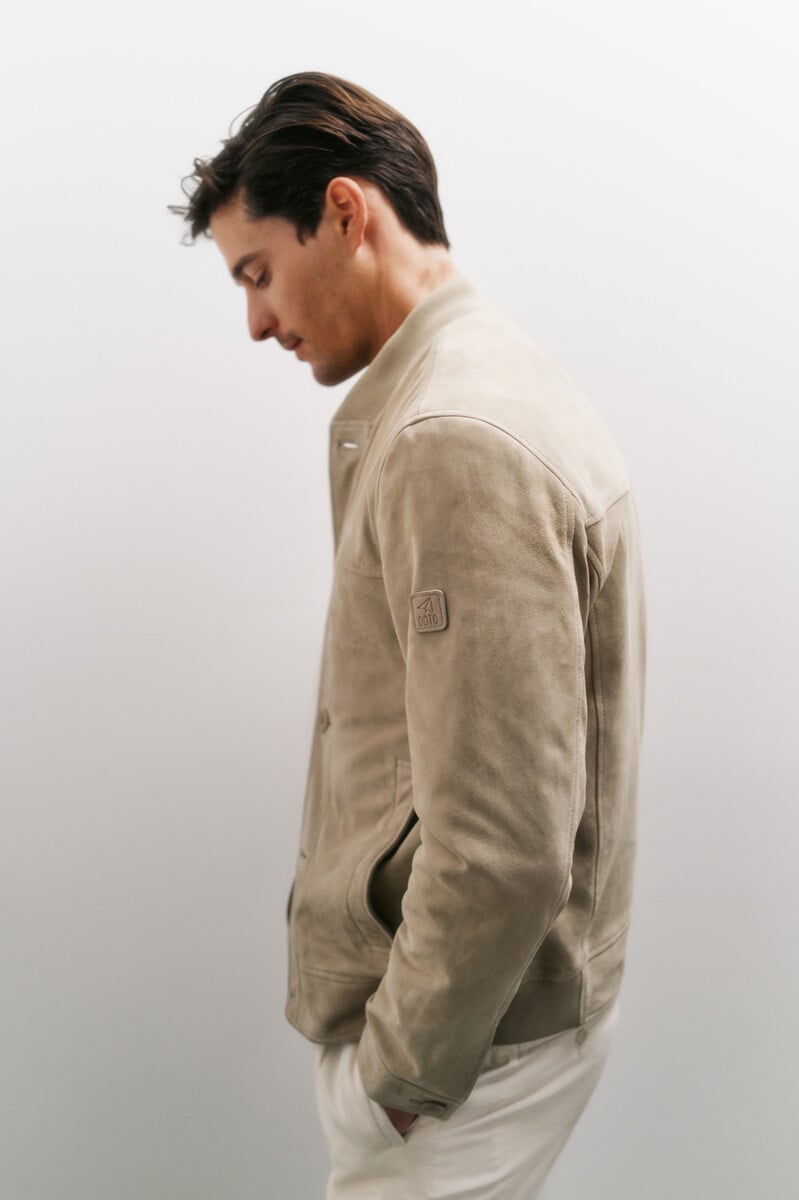 Pedro Del Hierro Cazadora Bomber Piel Ante