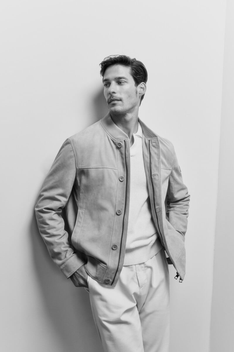 Pedro Del Hierro Cazadora Bomber Piel Ante