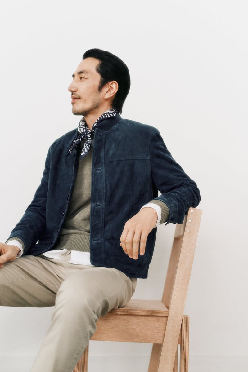 pedro del hierro Cazadora bomber piel ante