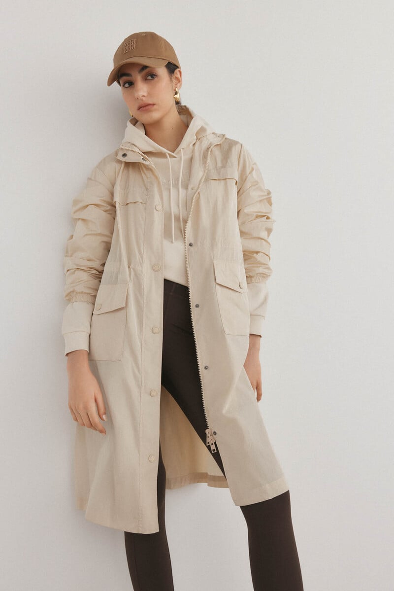 Pedro Del Hierro Cazadora Larga Capucha