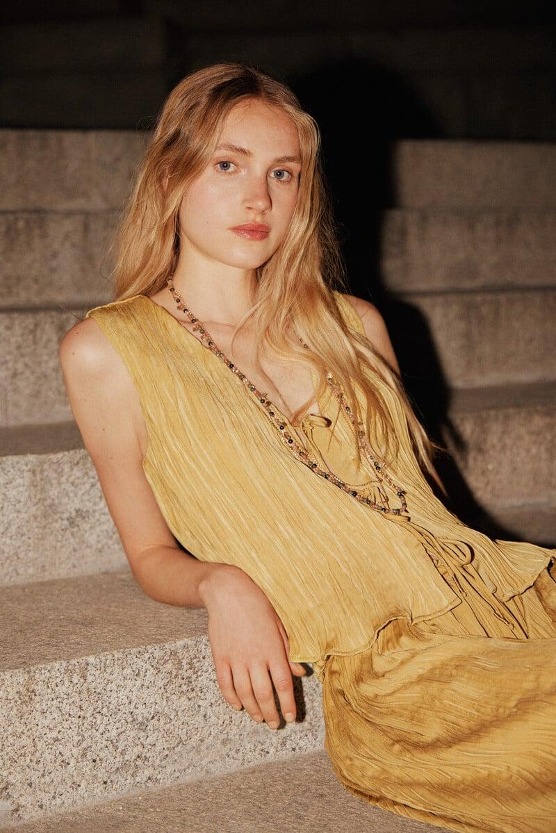 pedro del hierro Cecilia. Top plisado