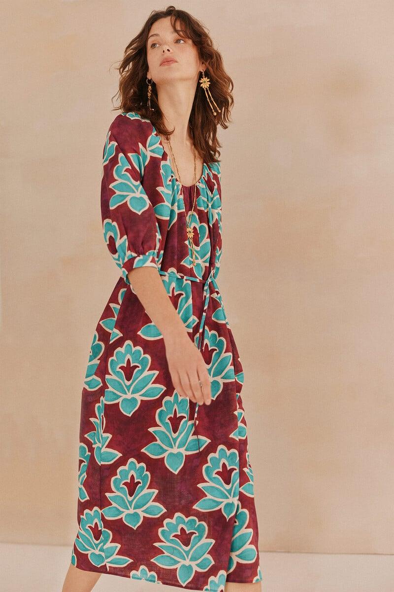 Pedro Del Hierro Celina. Vestido Estampado